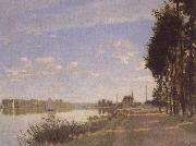 Claude Monet Riverside path at Argenteuil china oil painting reproduction